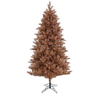 Prelit Rose Gold Metallic Artificial Christmas Tree Warm White Lights - National Tree Company