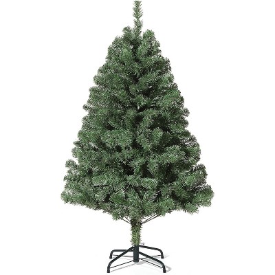 Artificial Spruce Christmas Tree, Premium PVC Hinged Holiday Tree with Sturdy Metal Base, Collapsible Stand for Home, Indoor/Outdoor Use