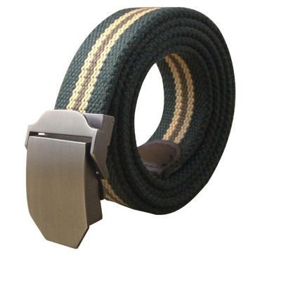 INSPIRE CHIC Men Outdoor Strategic Web Belt With Zinc Alloy Buckle Width 1 1/2"