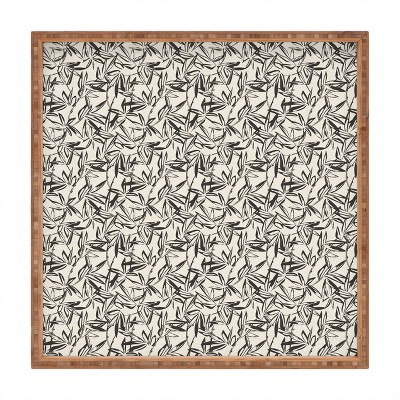 Holli Zollinger Junglia Charcoal Square Bamboo Tray - Deny Designs