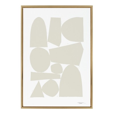 Kate and Laurel Sylvie Constructed II Neutral Framed Canvas by Statement Goods