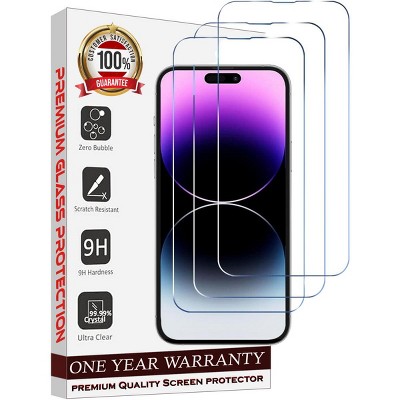 Entronix Clear Screen Protector Compatible with iPhone 15 - 3-Piece Combo