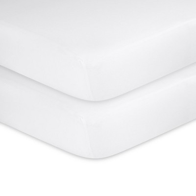Ely's & Co. Baby Fitted Crib Sheet 100%  Combed Jersey Cotton 2 Packs Gender Neutral