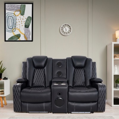 Home Imports Emporium Deluxe Theater Style Motion Loveseat with LED Lights