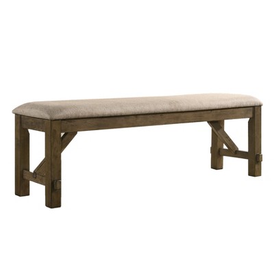 Dexmalle Upholstered RubberWood Dining Bench