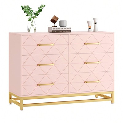 6-Drawer Modern Wooden Dresser,Multi-Scene Storage Furniture for Bedroom/Living Room/Entryway