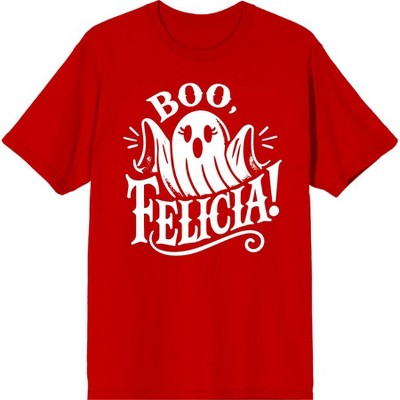 Boo Ghost Felicia Adult Crew Neck Short Sleeve Tee