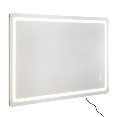 VEVOR LED Bathroom Mirror, 36" x 60" LED Bathroom Vanity Mirror, Stepless 3 Colors Temperature Dimmable Bathroom Mirror, Wall Mounted, White