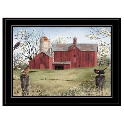 PAGED Modern Framed Wall Art for Living Room, Boho Wall Decor – "Harbingers of Spring" by Billy Jacobs, Hang Framed Print, Bathroom Wall Decor