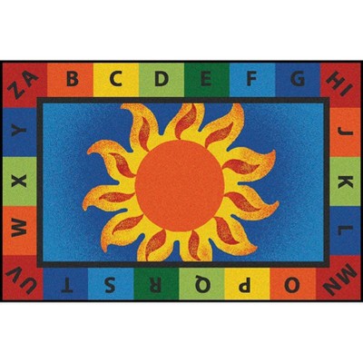 Carpets for Kids Alphabet Sunny Day Value Learning Rug, Rectangle