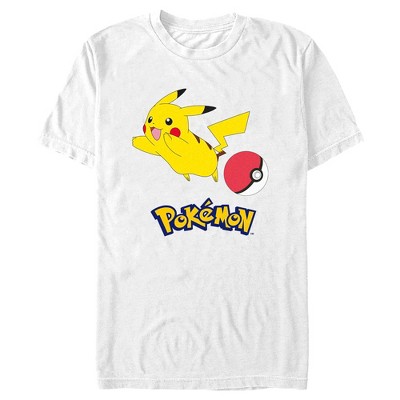 Men's Pokemon Pikachu and Pokeball T-Shirt