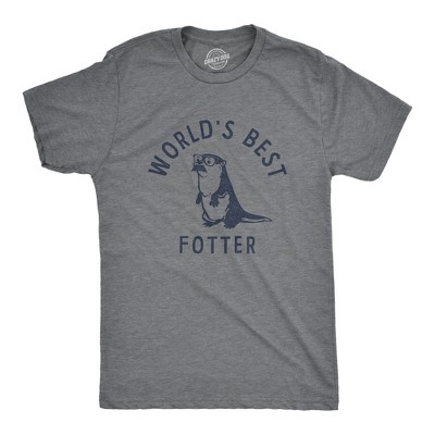 Mens Worlds Best Fotter T Shirt Funny Sarcastic Father's Day Gift Otter Tee for Guys - Crazy Dog Men's T Shirt Gift for Dad