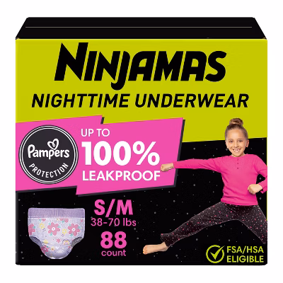 Pampers Ninjamas Nighttime Girls' Underwear - (Select Size and Count)