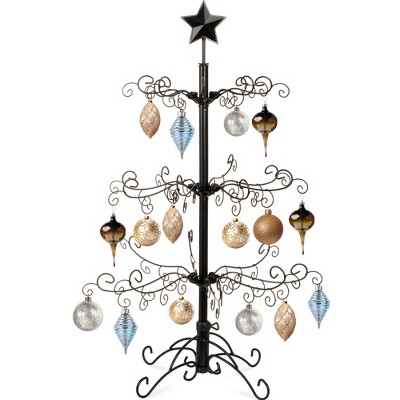 Best Choice Products 3ft Wrought Iron Ornament Display Christmas Tree w/ Easy Assembly, Stand