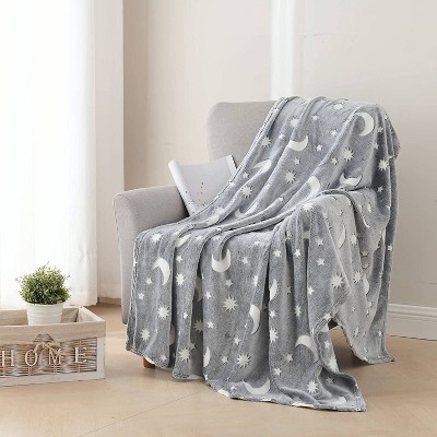 Noble House Glow In The Dark Super Fun & Cozy Microplush Throw Blanket Makes A Great Gift 50" x 60"