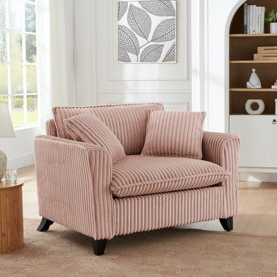 Sapphtopaz Single Lazy Sofa with Backrest Corduroy Upholstered Couches for Living Room with Armrests Comfy Couch Sofa Bed for Apartment,Bedroom