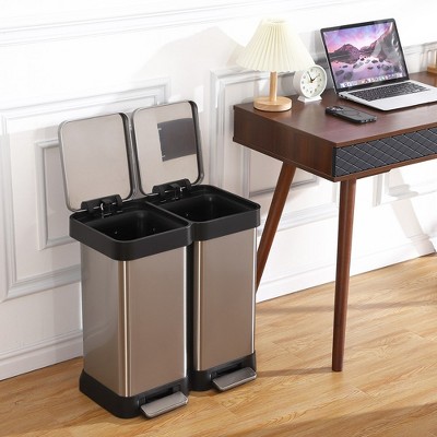 Dual Garbage Can & Recycle Bin