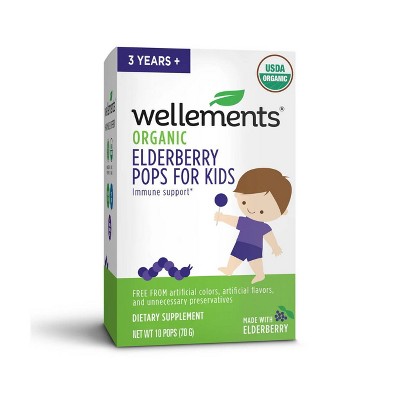 Wellements Organic Elderberry Pops - 10ct