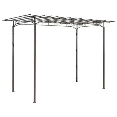 vidaxl Garden Arbor Arch - Steel Rose Archway pergola for Climbers - Outdoor Patio Seating Area 7ft high in Brown