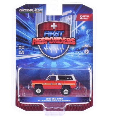 1987 GMC Jimmy "FDNY M.E.U. Red and White "First Responders" Series 2  1/64 Diecast Model Car by Greenlight