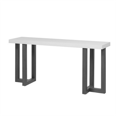 COWLOWN Modern Geometric Console Table with Solid Pine Legs for Entryway, Hallway & Living Room Accent Table