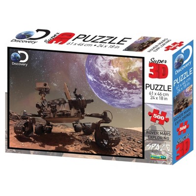 PowerHouse Toys LLC Discovery Channel Mars Rover Super 3D 500 Piece Jigsaw Puzzle