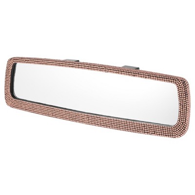 Unique Bargains Bling Car Rear View Mirror Charm Shining with Faux Crystal Rhinestone Car Accessories Interior Trim