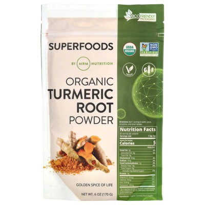 MRM Nutrition Organic Turmeric Root Powder, 6 oz (170 g)