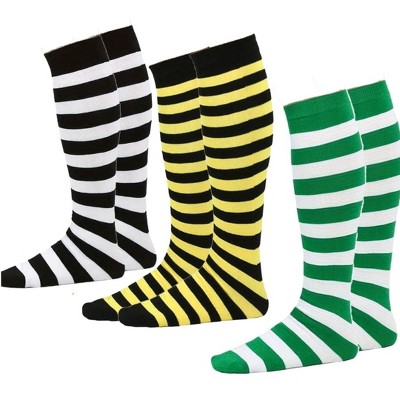 Striped Pattern Knee High Socks (Tube Socks) from the Sock Panda (Women's Sizes, Adult Medium)