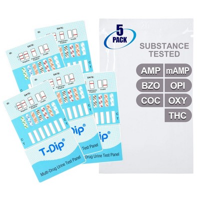 Mintegrity [5pk] 7 Panel Urine Drug Test Card for Home | High Sensitivity Substance Screening Home Detection Urine Dip Card | MT-WDOA-274