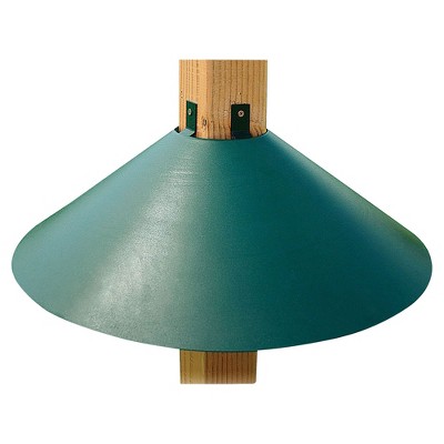 Woodlink Metal Wrap Around Bird Feeder Squirrel Baffle Guard for 4 x 4 Inch Pole Posts to Deter Squirrels, Racoons, and Critters from Bird Feeders