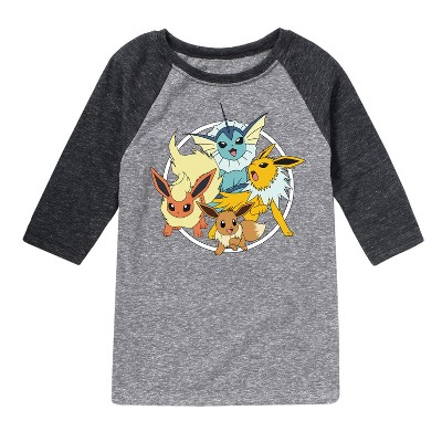 Boys' - Pokémon - Eevee Group Raglan Graphic T-Shirt