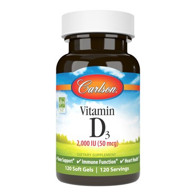 Carlson - Vitamin D3, 2000 IU (50 mcg), Cholecalciferol, Immune Support