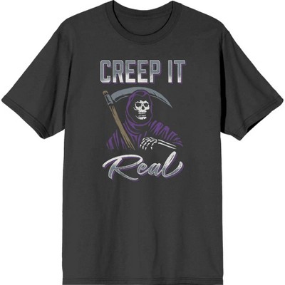 Bioworld Grim Reaper "Creep It Real" Adult Crew Neck Short Sleeve Tee
