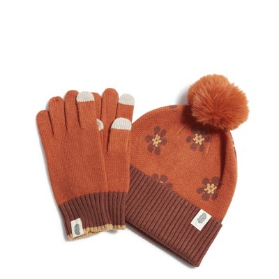Vera Bradley Women's Outlet Soft Knit Hat and Glove Set