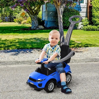 2 In 1  Push Car Stroller Sliding Car with Horn Music Light Function Secure Bar Ride on Toy for Boy Girl 1-3 Years Old-3irtyhousy