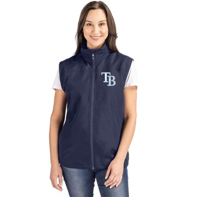 Tampa Bay Rays Cutter & Buck Charter Eco Recycled Full-Zip Womens Vest