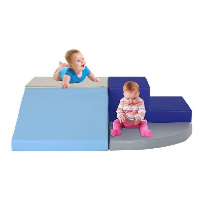 BestMassage Soft Foam Climbing Blocks Set 4 Pieces Modular Crawling for Toddlers 1-3 Years Old