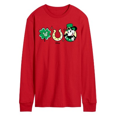 Men's - Disney - Mickey St Patricks Icons Long Sleeve Graphic T-Shirt