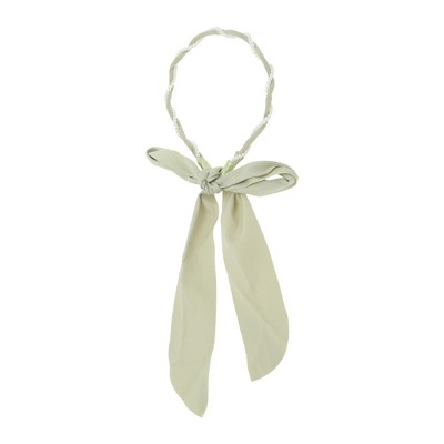 Unique Bargains Women's Faux Pearl Satin Headband 1 Pc