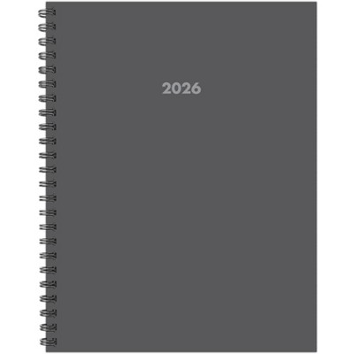 Willow Creek Press 8.5"x11" 2026 Basic Gray Weekly/Monthly Softcover Planner