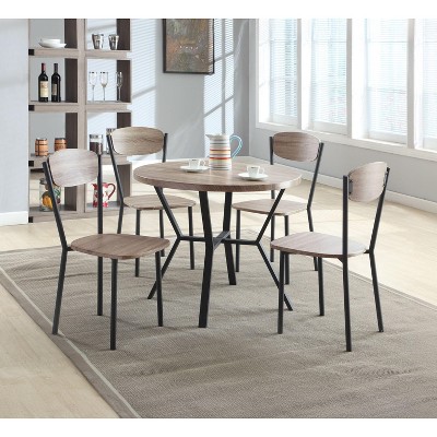 NicBex 5/7-Piece Vintage Style Dining Table Set & Backrest Chairs for Kitchen,Dining Room,Restaurant,Modern Dinette Set with Sturdy Frame