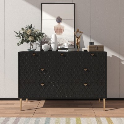 Bella Depot 47.8''W Modern Wood 7-Drawer Storage Dresser Cabinet