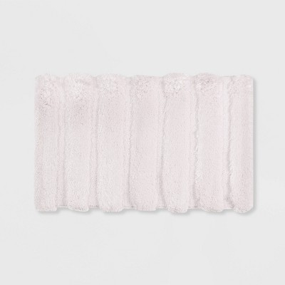 Tufted Pearl Channel Fade and Stain Resistant Solid Bath Rug