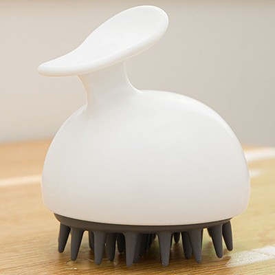 Evo Bytes Scalp Massager Shampoo Brush for Deep Cleaning and Relaxing Massage - Elegant White