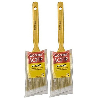 Wooster Genuine 2" Softip Angle Sash Paintbrush 2-Pack, Q3208-2-2PK
