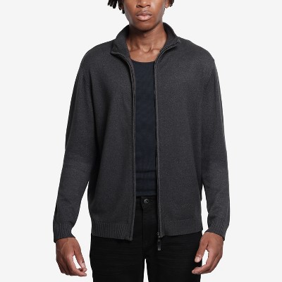 X RAY Men's Full Zip Mock Neck Sweater