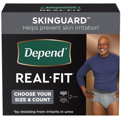 Depend Real Fit Men's LARGE/XL Disposable Incontinence Underwear