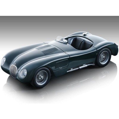Jaguar C-Type RHD (Right Hand Drive) British Racing Green "Press Version" 1953 "Mythos Series" 1/18 Model Car by Tecnomodel