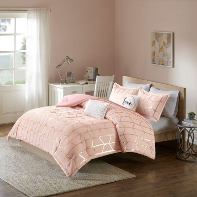 NicBex Metallic Printed Comforter Set Bedding Set Contemporary Soft Microfiber Fabric Quilt Set, Machine Washable